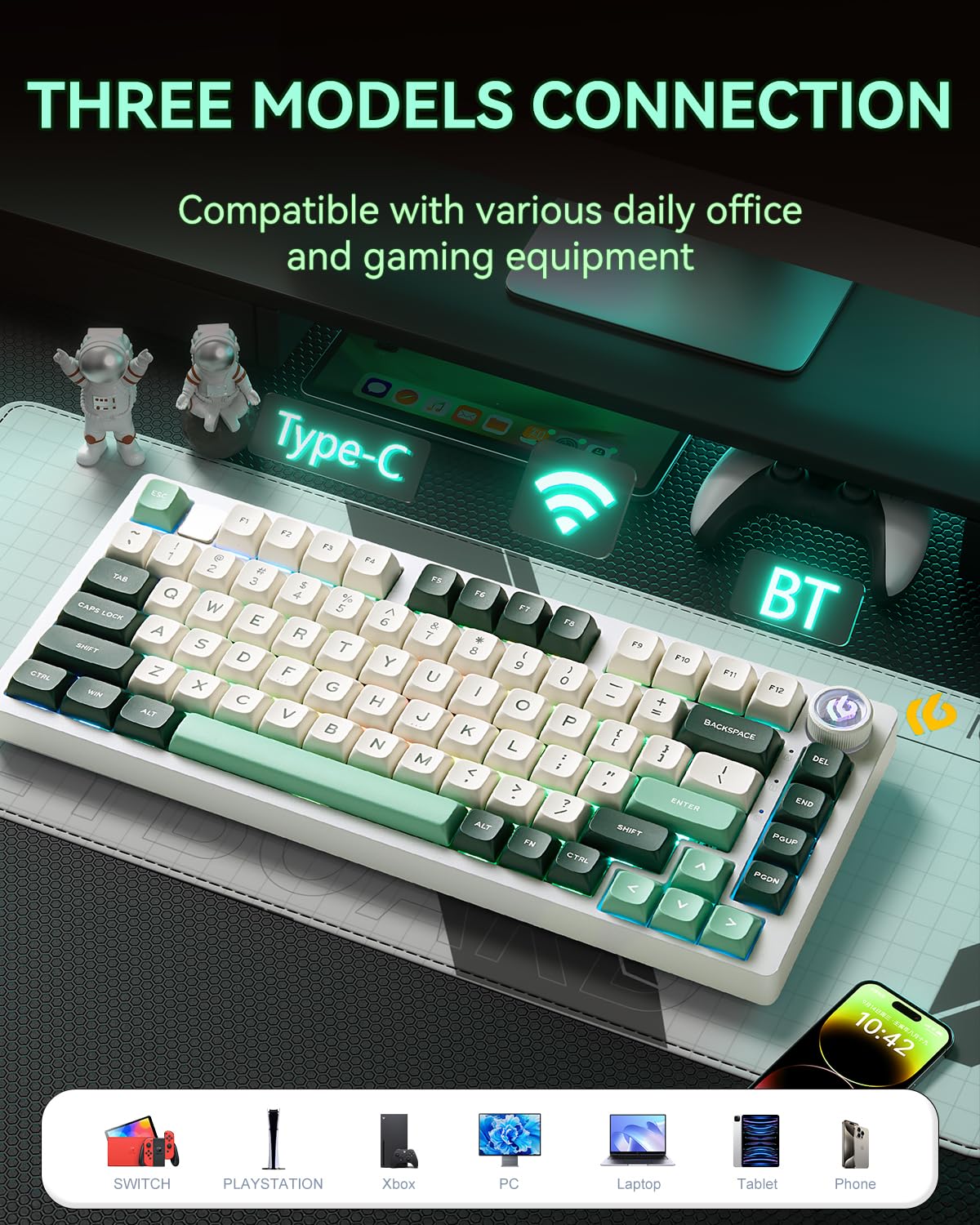 Amazon.com: LEOBOG HI75C Pro Gaming Keyboard, RGB Backlit